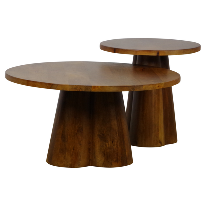 Salontafel Set Lana 2-Delig - Donker mangohout