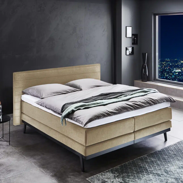 Boxspring Luuk inclusief topper - 160x200 cm dark blue