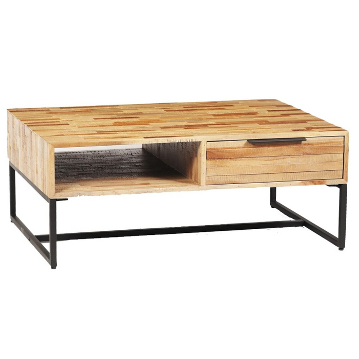 Salontafel Recycled Teak - 1 Lade 1 Open Vak
