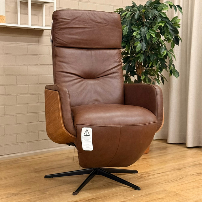 Elektrische Relaxfauteuil Daisy - Leder Bruin