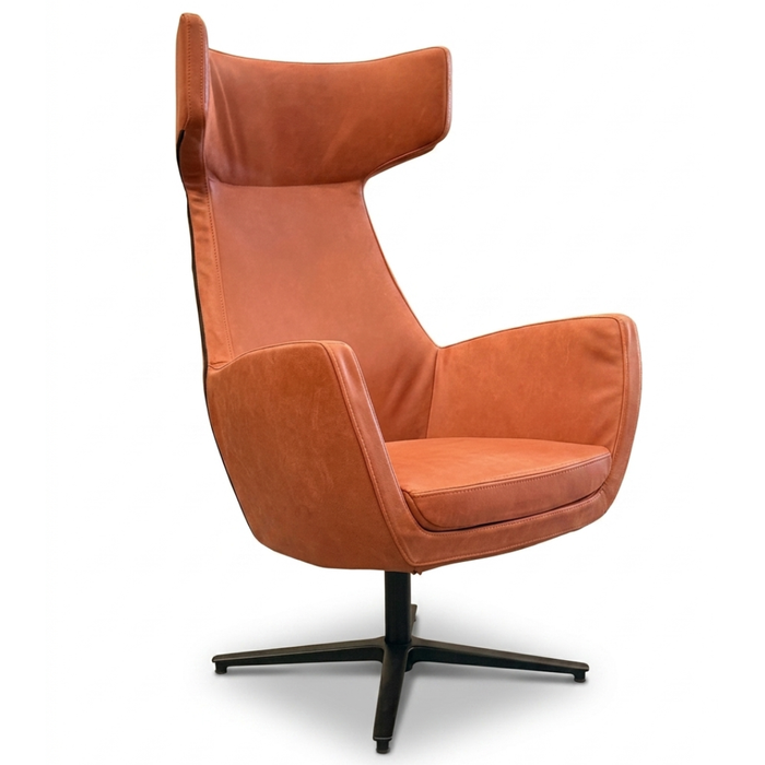 Draaifauteuil Pamela - Open Leer Rood | Het Anker
