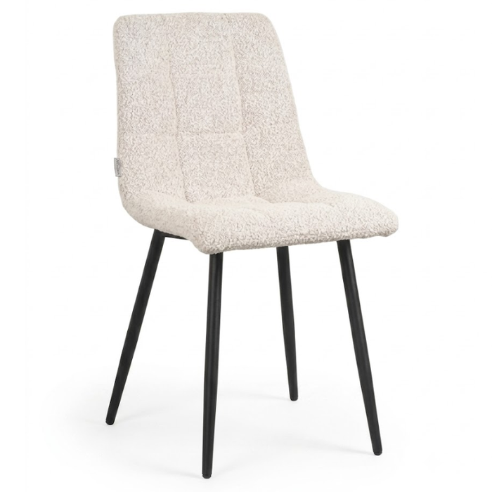Eetkamerstoel Juul van LABEL51 in stof Touch, kleur champagne