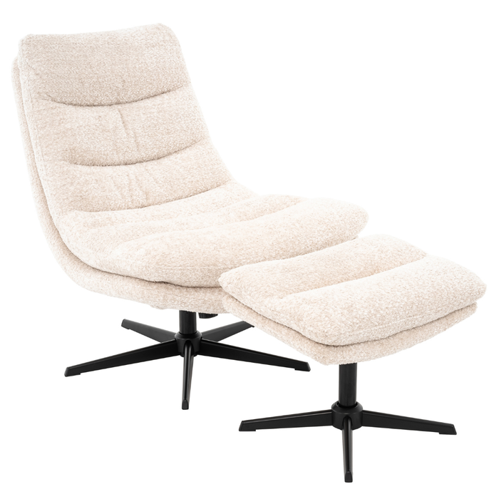 Draaifauteuil Esmee Met Tiltfunctie Inclusief Hocker