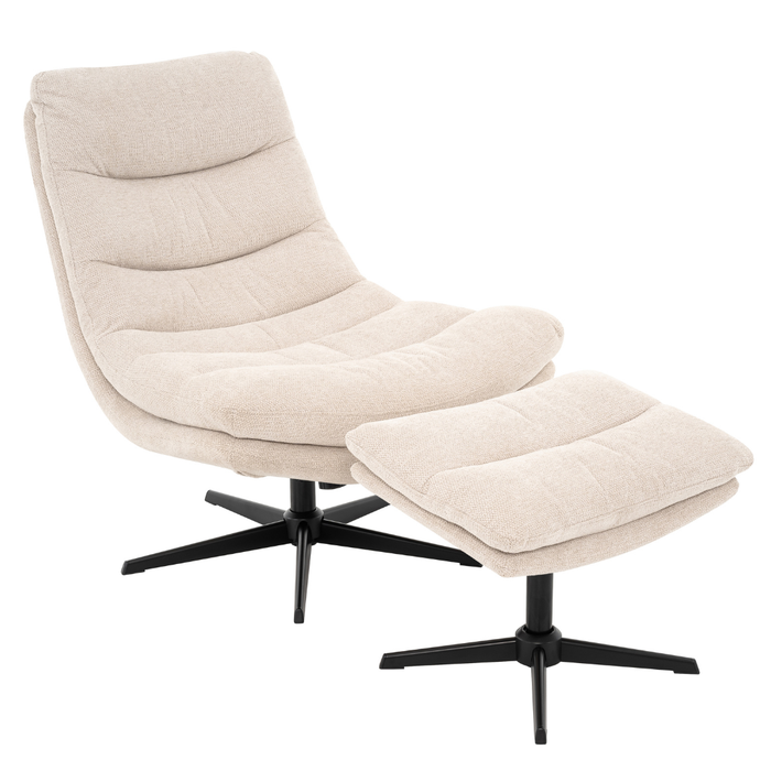 Draaifauteuil Esmee Met Tiltfunctie Inclusief Hocker