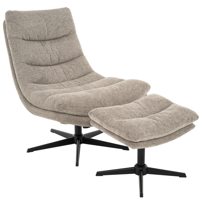 Draaifauteuil Esmee Met Tiltfunctie Inclusief Hocker