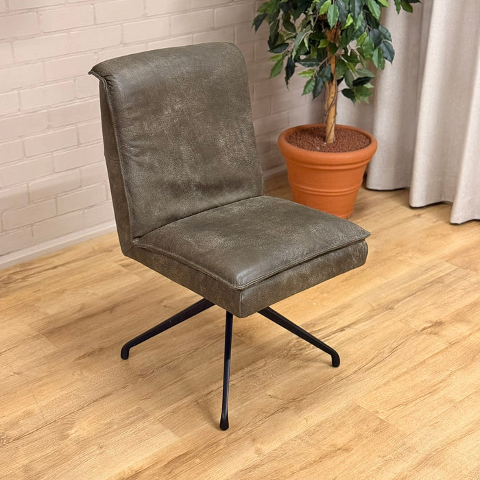 Eetkamerstoel Jordan - Open leer groen | Het Anker