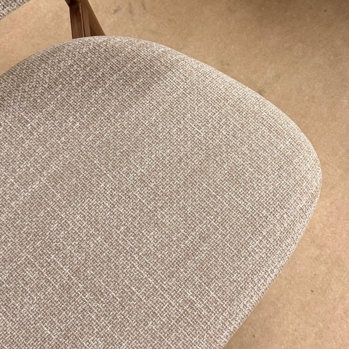 Eetkamerbank Gigi 160 cm - Walnoot / Beige | Het Anker