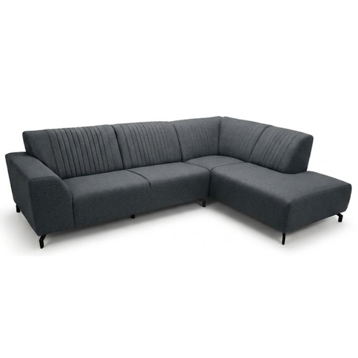 Hoekbank Prince antraciet microvezel retro stiksel