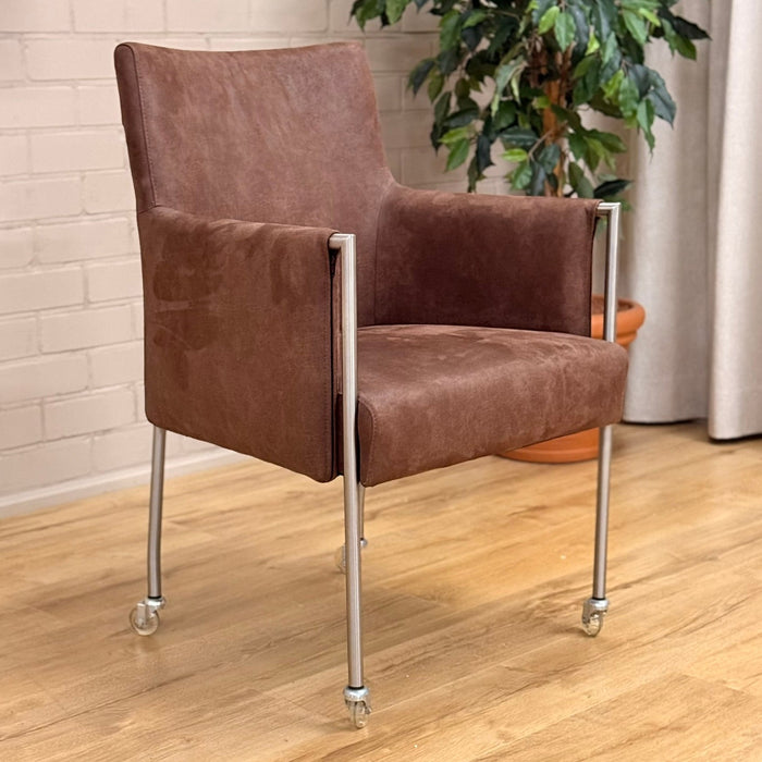 Eetkamerstoel Daisy - Microleder bruin | Het Anker