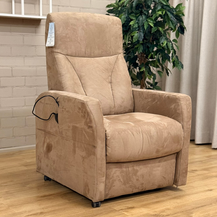 Elektrische Relaxfauteuil Robin - Microvezel Camel Met Sta-Op Functie