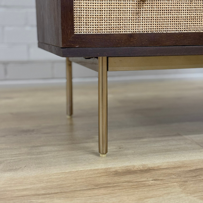 Dressoir Rotan/Mango Walnoot - 3 Lades
