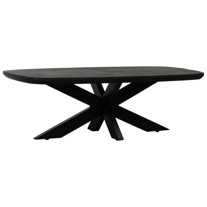 Salontafel Bonny - Deens Ovaal - Zwart Mangohout