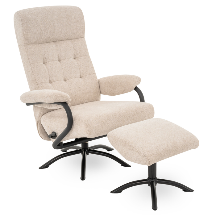 Draaifauteuil Melle Inclusief Hocker