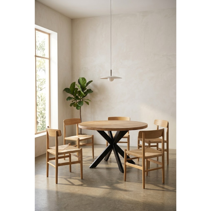 Eetkamertafel Bram-5 - Bella - Rond Mangohout